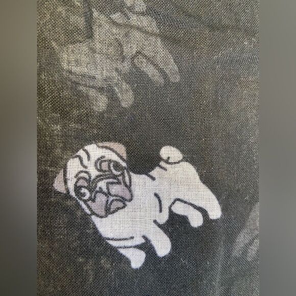 Target Brand Black and White Pug Scarf - Picture 7 of 7